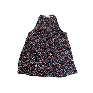 A.L.C. Women’s Sleeveless Keyhole Ruffled Floral Silk Top Size 2